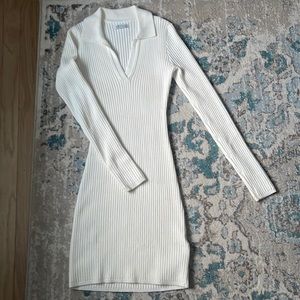 Adorable Hollister white sweater dress